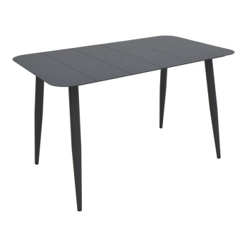 Τραπέζι Vista pakoworld αλουμίνιο σε μαύρη απόχρωση 150x80x72εκ **