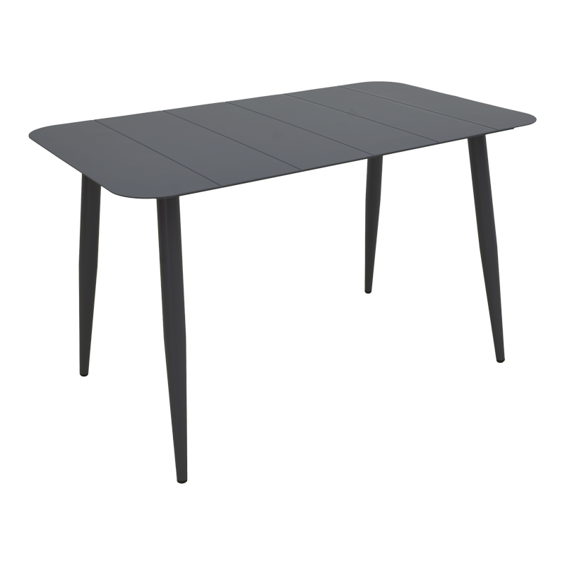 Τραπέζι Vista pakoworld αλουμίνιο σε μαύρη απόχρωση 150x80x72εκ **