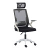 Καρέκλα γραφείου Plymot pakoworld λευκή - mesh μαύρο 48x58x112-122εκ ** Καρέκλα γραφείου Plymot pakoworld λευκή - mesh μαύρο 48x58x112-122εκ **