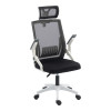 Καρέκλα γραφείου Plymot pakoworld λευκή - mesh μαύρο 48x58x112-122εκ ** Καρέκλα γραφείου Plymot pakoworld λευκή - mesh μαύρο 48x58x112-122εκ **
